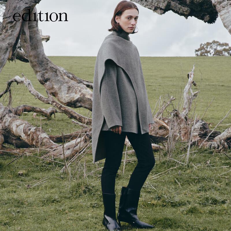 

Издание Женское Ретро Пальто из Шерстяной Смеси Двустороннее с Воротником-Шарфом S