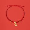 Chinese Style Horse Year Bracelet Zodiac Year 2026 Horse Year Lucky Pony Red Rope Zodiac Horse Gold Fortune Bracelet Decoration