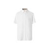 Burberry FW22 Men Logo Embroidery Single-Breasted Short Sleeve Shirt White 80618641