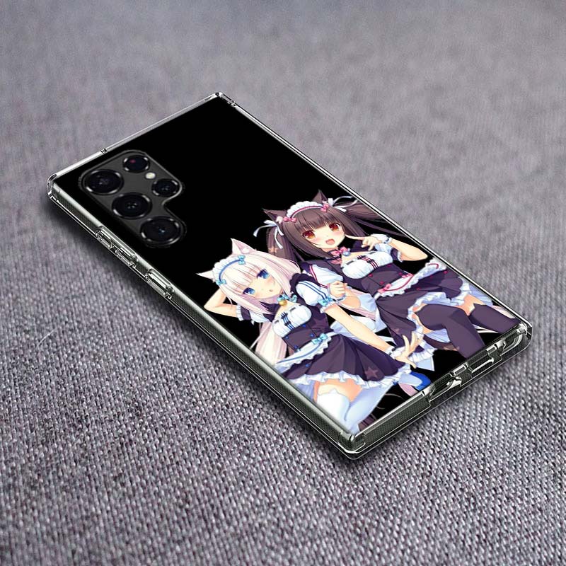 Chocola Nekopara Phone Case For Samsung Galaxy S24 S23 S21 S20 FE S22 S26 Ultra S25 Edge S10 Plus Cover Clear TPU Capa Shell Coq
