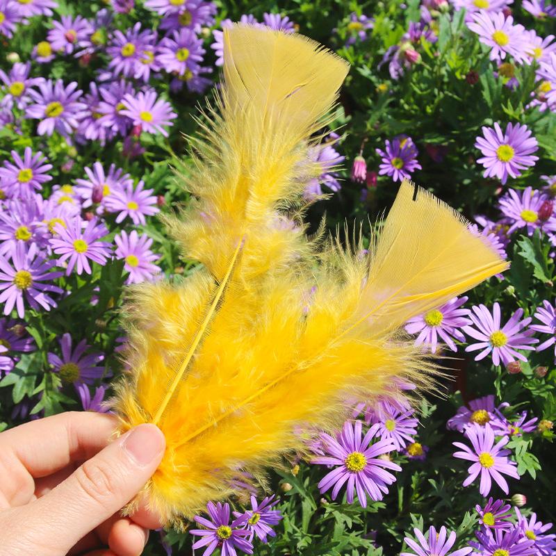 50Pcsdiy Handmade Feathers Flat Turkey Feathers Large Head Piece Feathers, Mask Decorative Clothing Material