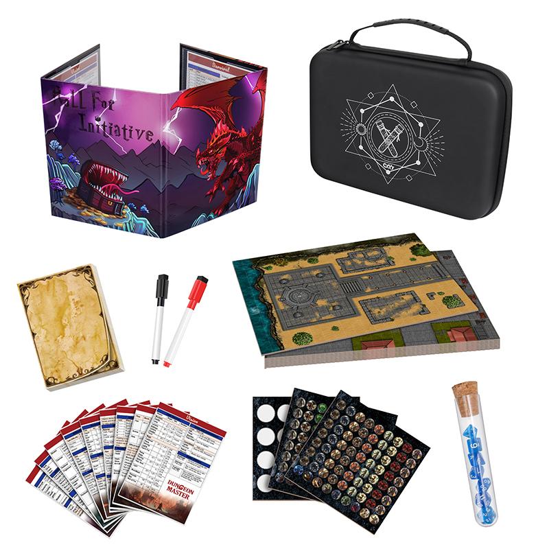 CZYY All-in-One Mini Tabletop RPG Adventure Kit – Compact & Tidy DND Starter Set, Ideal Gift for DMS, Beginners & Travel