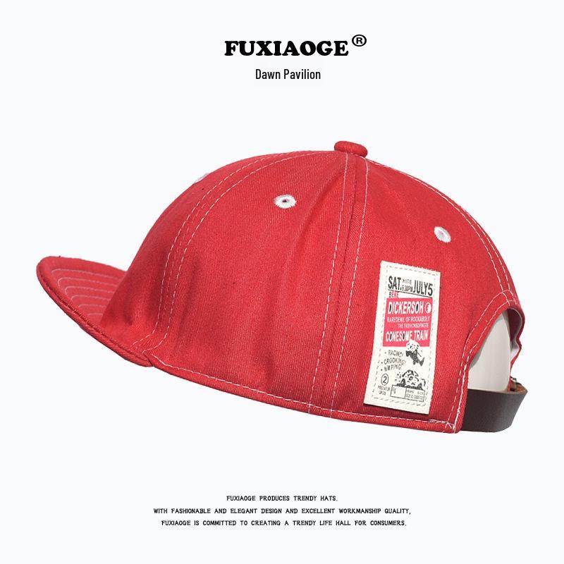 Unisex Denim Applique Baseball Cap - Korean & Japanese Style Soft Top Duckbill Hat Trend