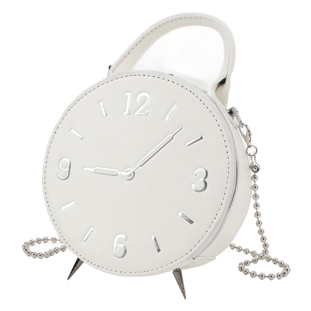 Schultertasche für Damen PU-Leder Wasserdicht Moderne Uhr Handtasche Kleine Handy-Geldbörse mit 2-Wege-Riemen für den täglichen Gebrauch