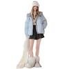 Xiangying Women's 90% White Duck Down Hooded Puffer Jacket