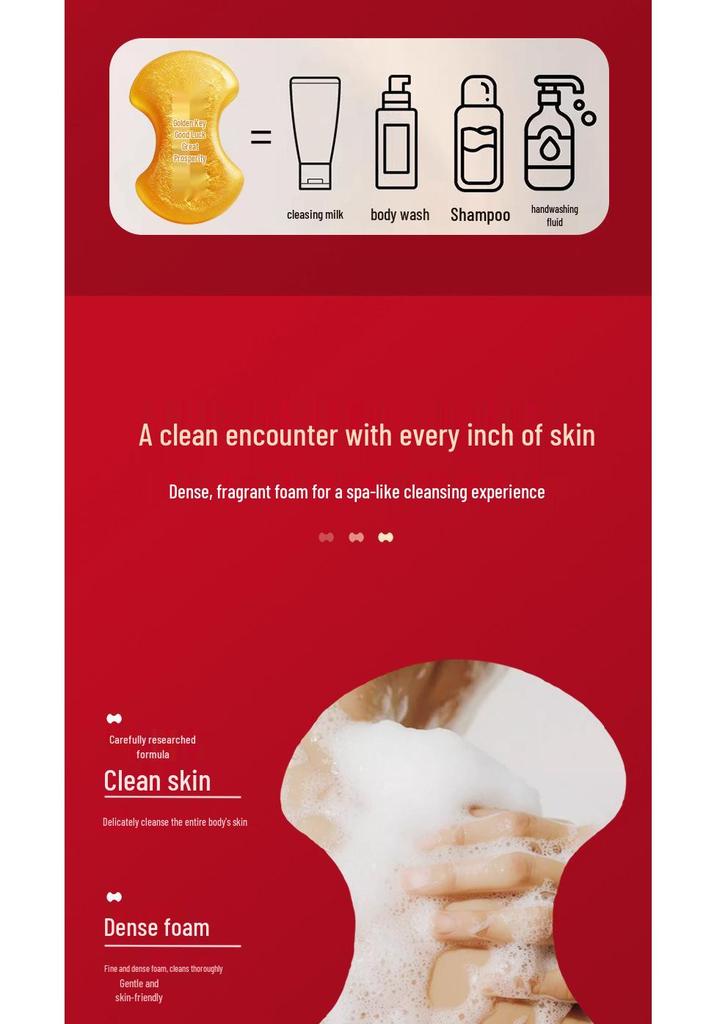 Handmade Four-in-One Essential Oil Soap Gift Box: Shampoo, Body Wash, Hand Wash, Face Wash
