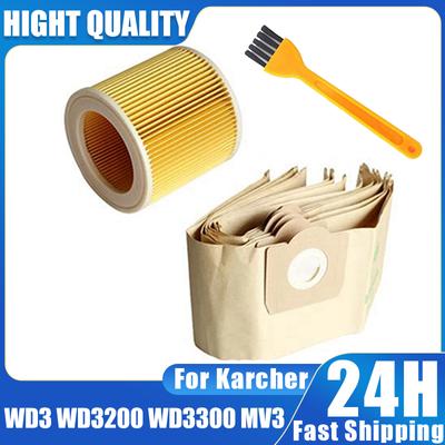 Filterstaubbeutel für Kärcher WD3 WD3200 WD3300 MV3 Staubsauger Ersatzteile Austausch Hepa-Filter Staubbeutel Zubehör
