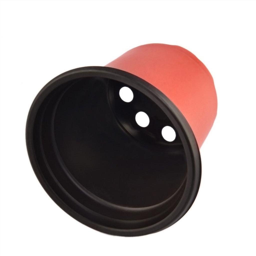 Two-Tone Plastic Flower Pot Red Black Seedling Pots With Multiple Sizes