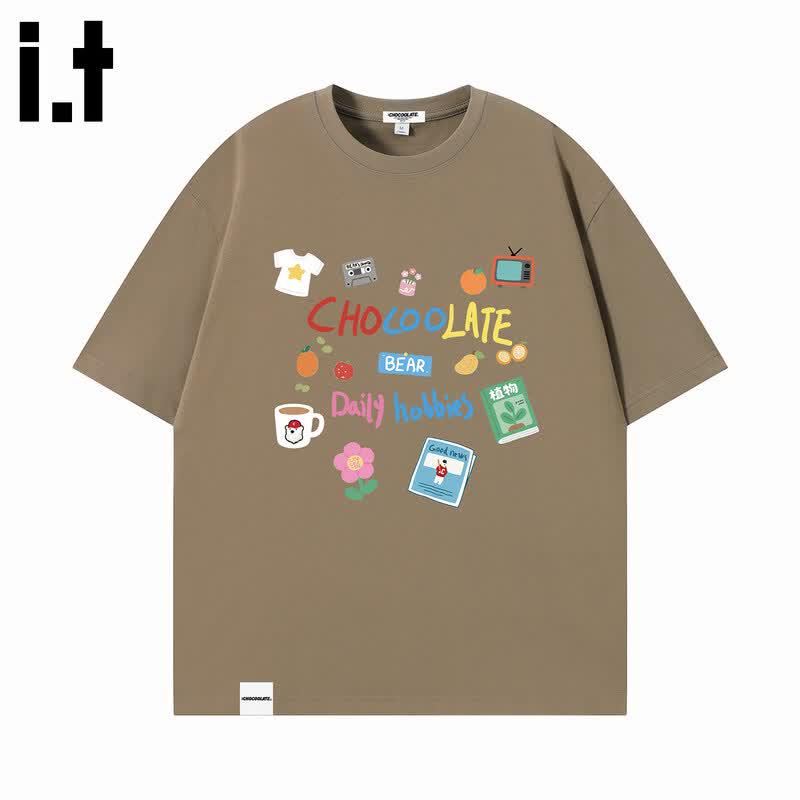 

CHOCOOLATE Unisex Printed Loose Fit Cotton T-Shirt 2XL