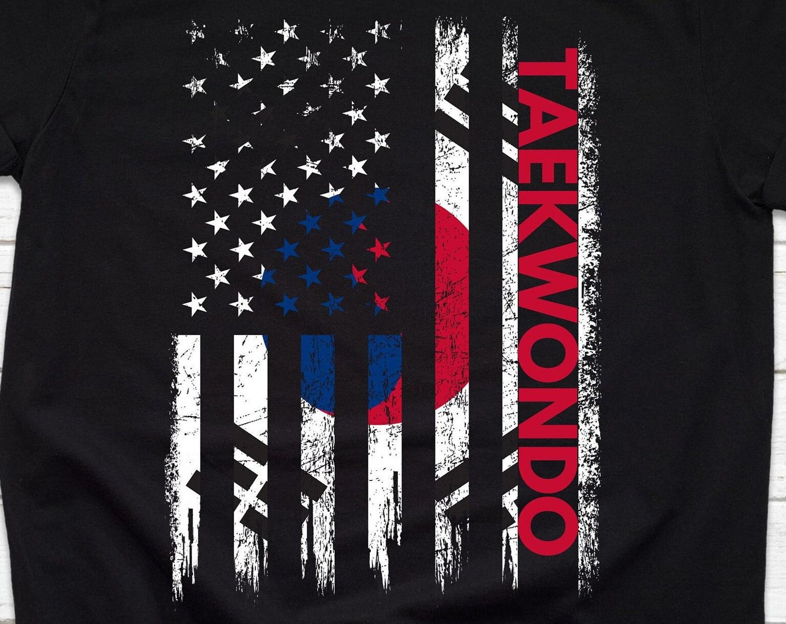 Taekwondo T shirt | American Flag Shirt | Martial Arts Gifts | Taekwondo Gift 4XL