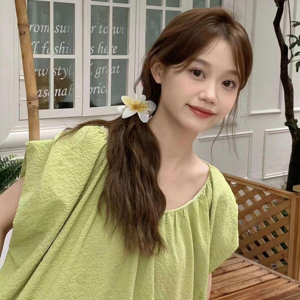 Extra-Large Fairy Egg Flower Hair Clip for Women - Shark-Style Headdress Accessory