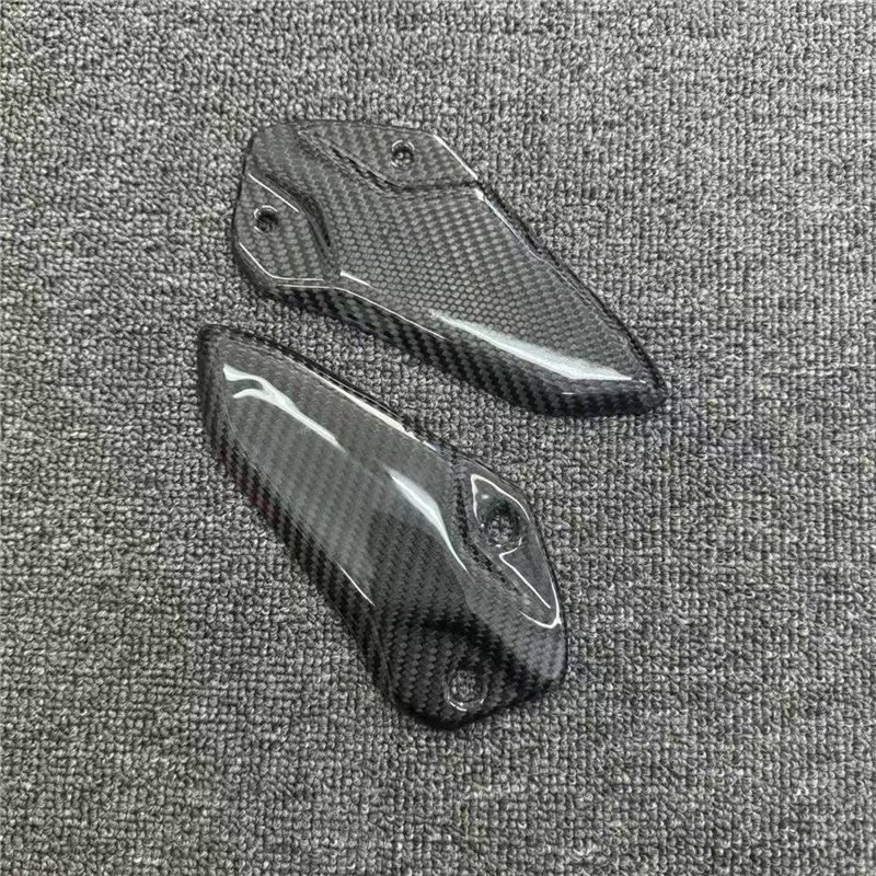 Für Kawasaki Ninja ZX-4R ZX-4RR ZX4R ZX-25R -2024 -2024 Kohlefaser Fußpedal Fersenschutzplatten 3K Motorradteile