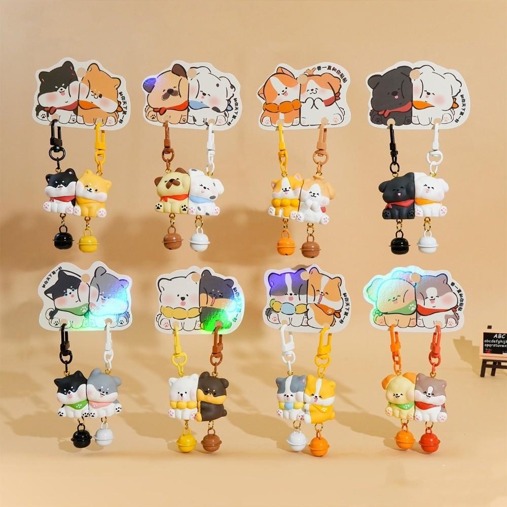 2Pcs/Set Resin Animal Keychain Hanging Keychain Sets Fashion Couple Pendant  Bag Charm
