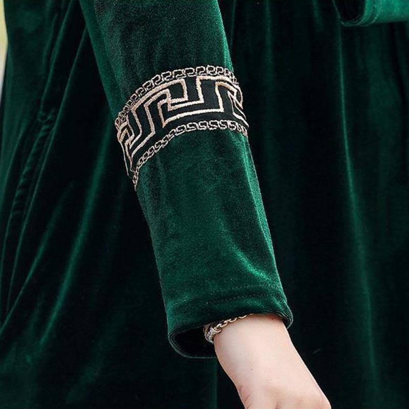 Women's Plus Size Blouse Loose V-Neck Velvet Blouse Spring Autumn Long Sleeve Velvet Pullover Top