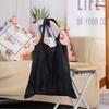 Popular Solid Color Eco-Friendly Polyester Shopping Bag with Hook, Foldable and Portable, Custom Logo Available.
