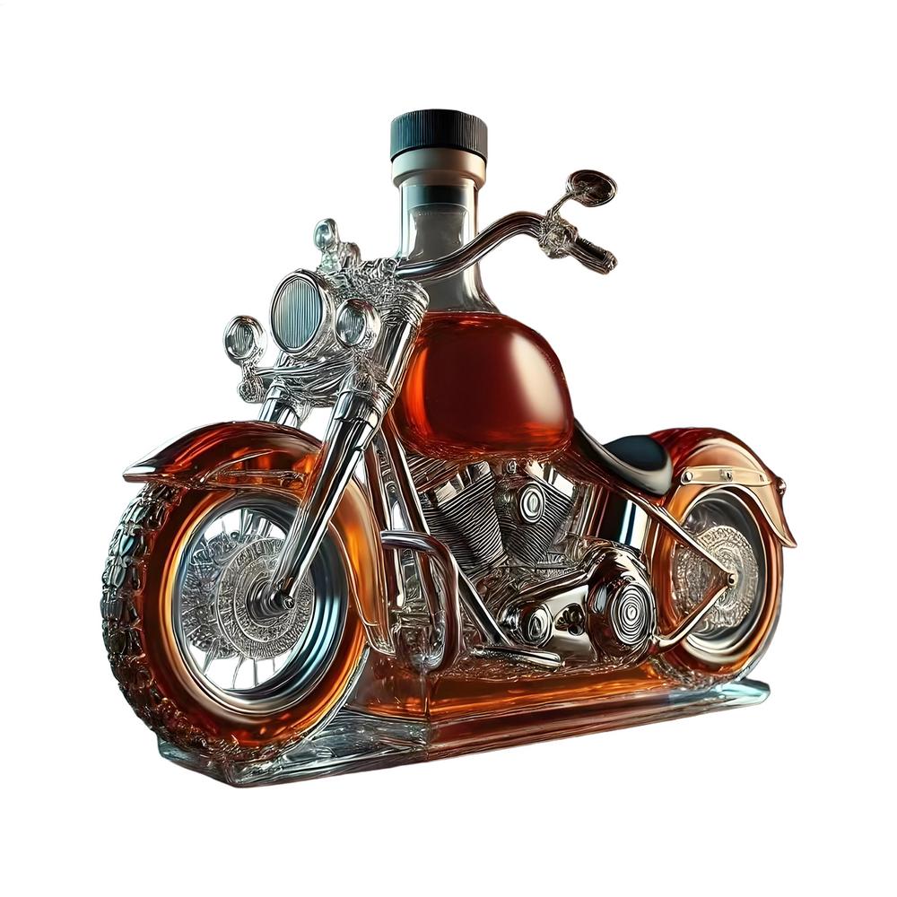 

Glass Wine Decanter Motorcycle Glass Whisky Decanter Bottles Vintage Liquor Aerator Desk Decor For Whisky Champagne синій