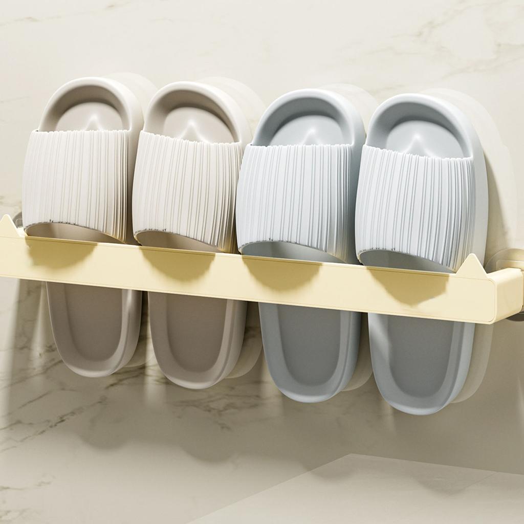 Wall Mounted Shoes Rack Slippers Drain Rack Plastic Shoes Holder Organizer Multi Purpose Hanging Stand Drill Free
