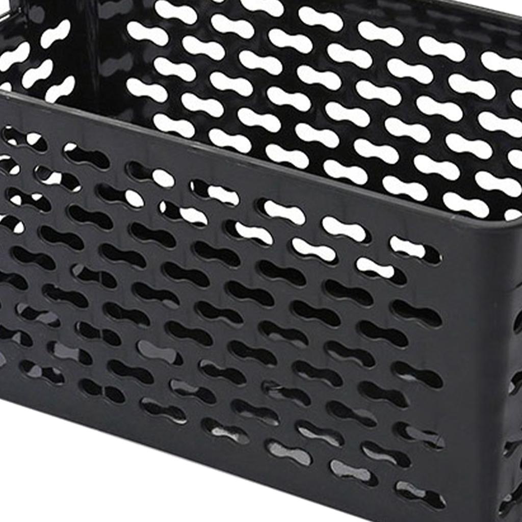 Plastic Storage Basket Multifunctional Portable Hollow Desktop Storage Baskets with Handle for