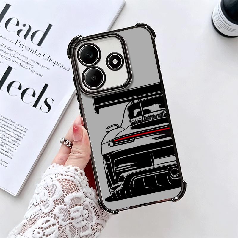 Super Sports Car Simple Desgin Soft Phone Case For Xiaomi Redmi Note 14 15 Pro Plus 13 12 11S 11T 5G 10 9S 9 Plating Anti-Fall F