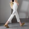 SOFSIL Women's White Cropped Straight-Leg Jeans