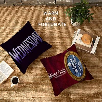 Classic Movie T-The A-Addams F-Family Wednesday Pillow Gift Office Decoration Pillow Bedroom Sofa Car Cushion CoverPillow Case