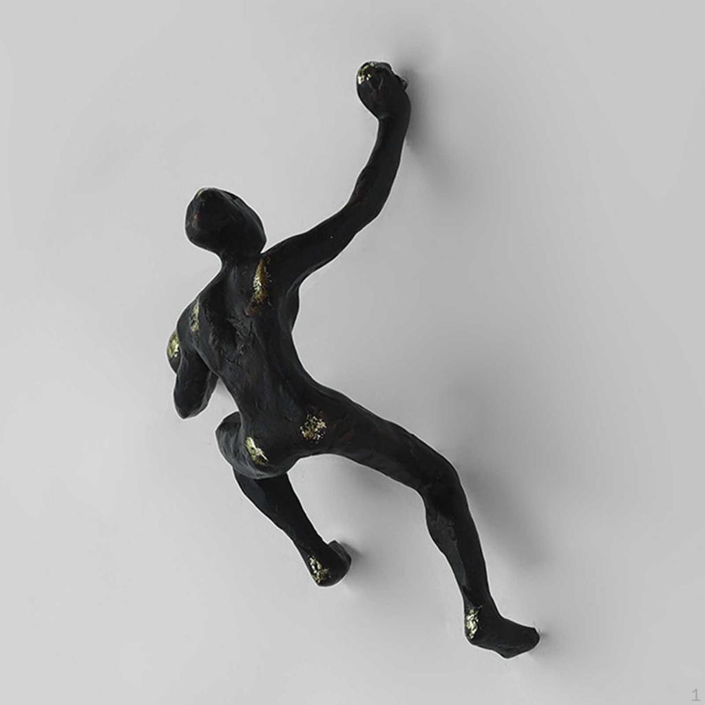 1 Adet Nordic Modern Reçine Heykel Yaratıcı Tırmanan Adam Duvar Heykelleri sanat ev Dekorasyonu için,