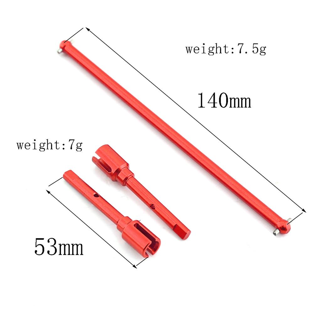 Aluminiowy środkowy wał napędowy Wał napędowy i wymiana misy przegubowej dla podwozia Tamiya TT02 1/10