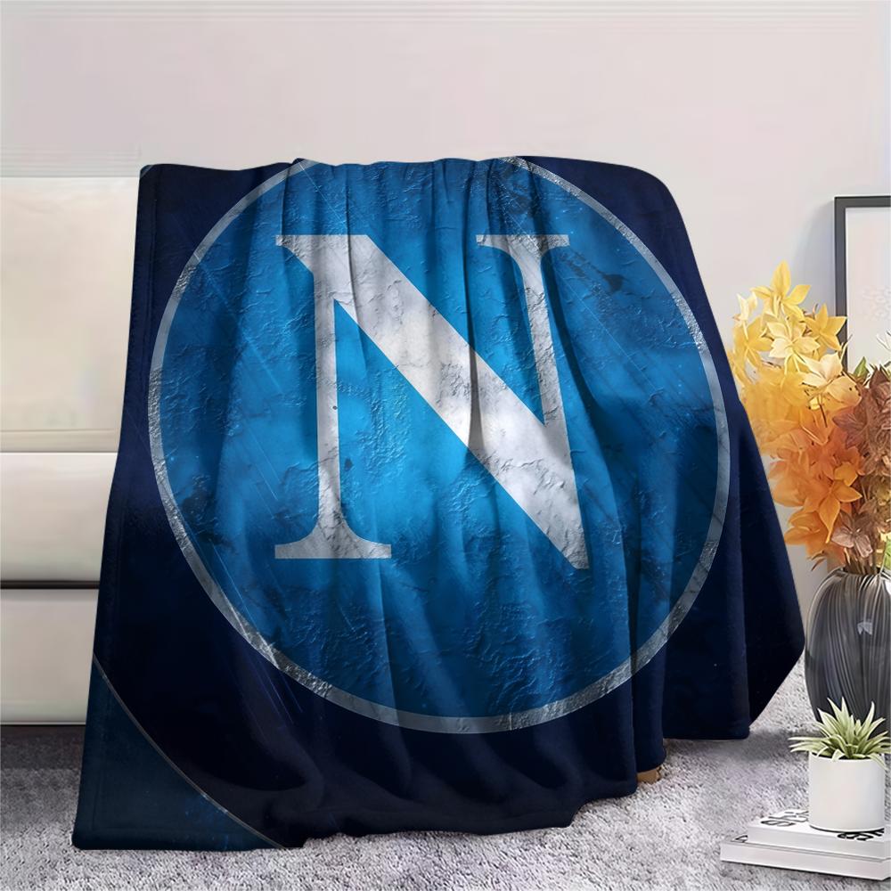 Nápoles, Manta de Franela con Patrón, Alta calidad, Cómoda para Todas las Estaciones, Decoración del Hogar, Calidez y Comodidad, Perfecta para Regalos.