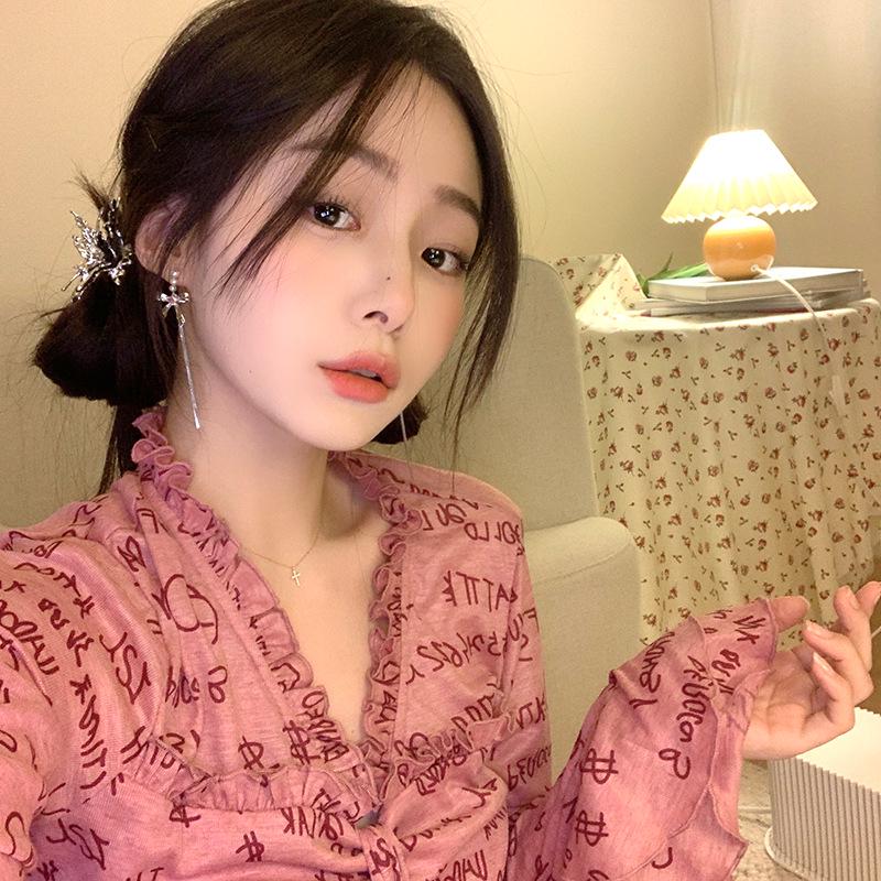 Retro Tassel Long Dangle Earrings - 925 Silver Needle, Light Luxury Fashion Jewelry for Women.