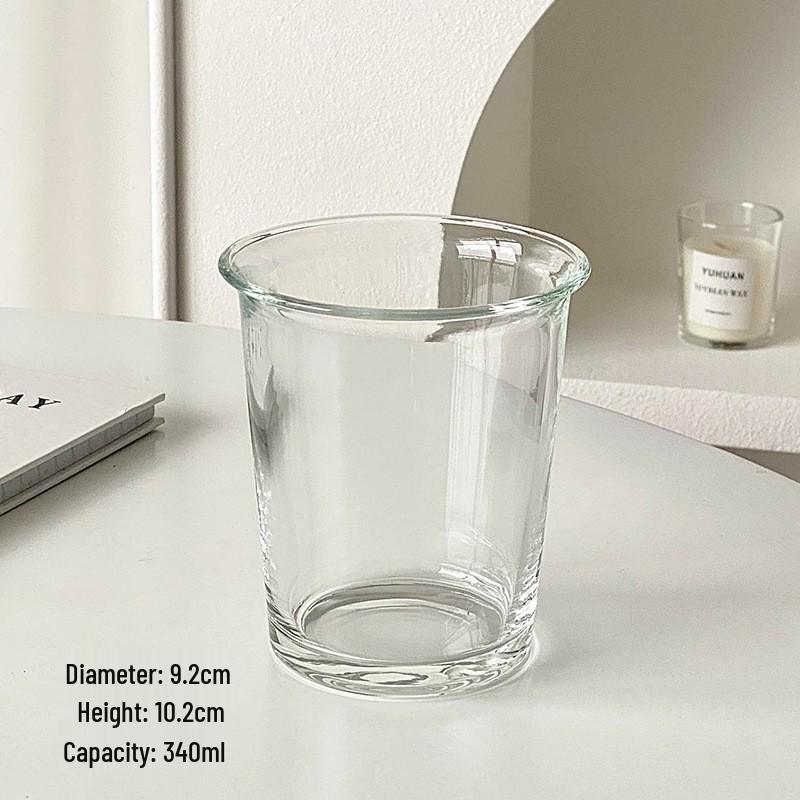 

Stylish Flip-Top Glass Cup: Japanese & Korean Tea, Coffee, Milk, or Milk Tea Souvenir 350ml