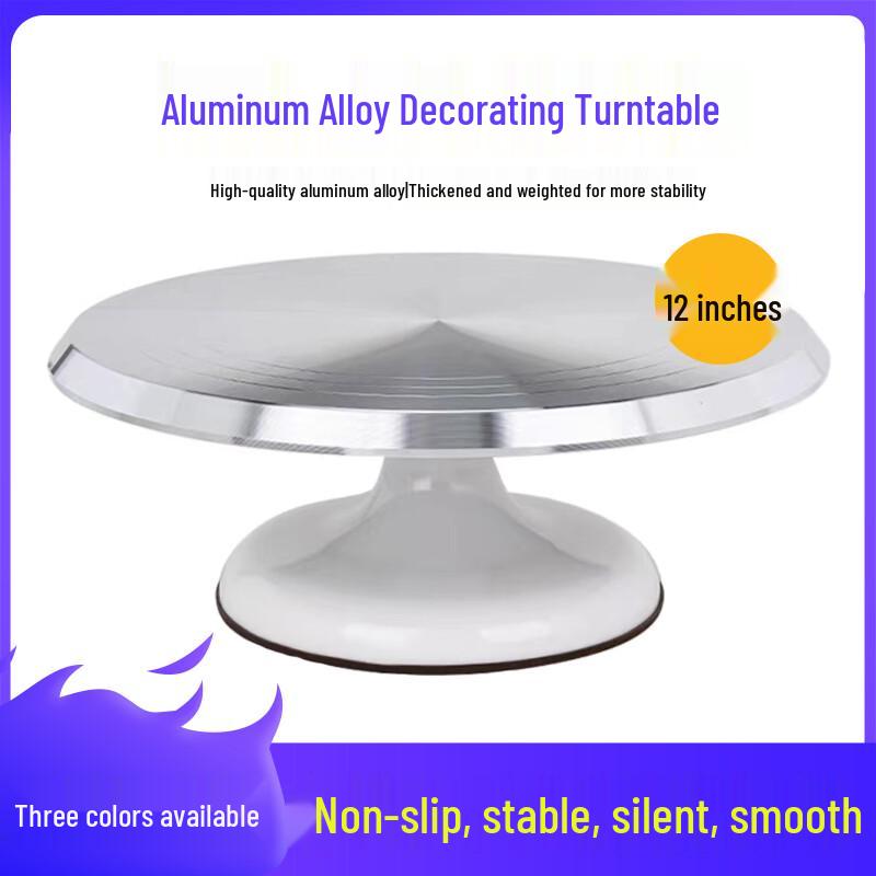 Zhaoran 10-inch Aluminum Alloy Cake Decorating Turntable Set