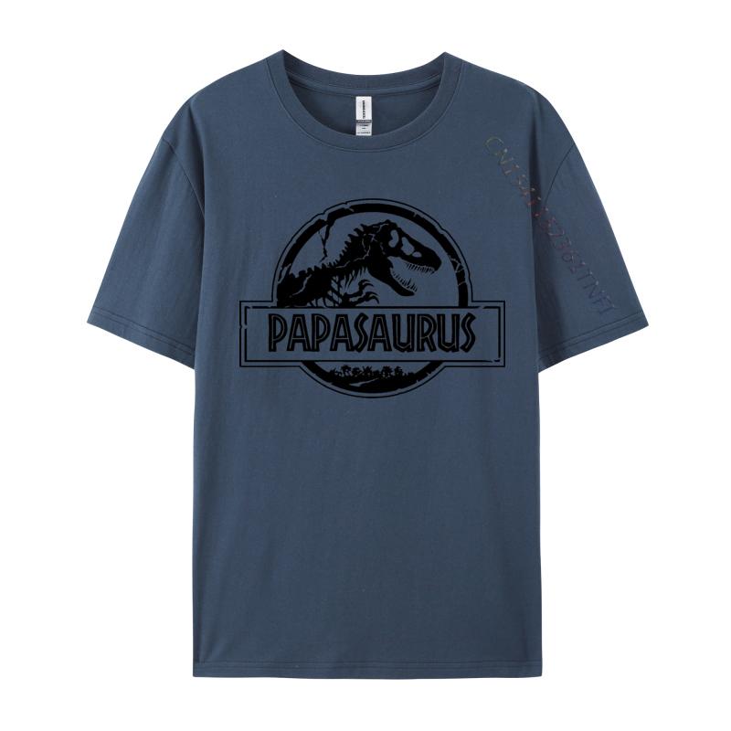 Papasaurus Tshirt Faddish Cosie Top Tshirts Premium Cotton Male T Shirt Gift From Son And Daughter Amazing