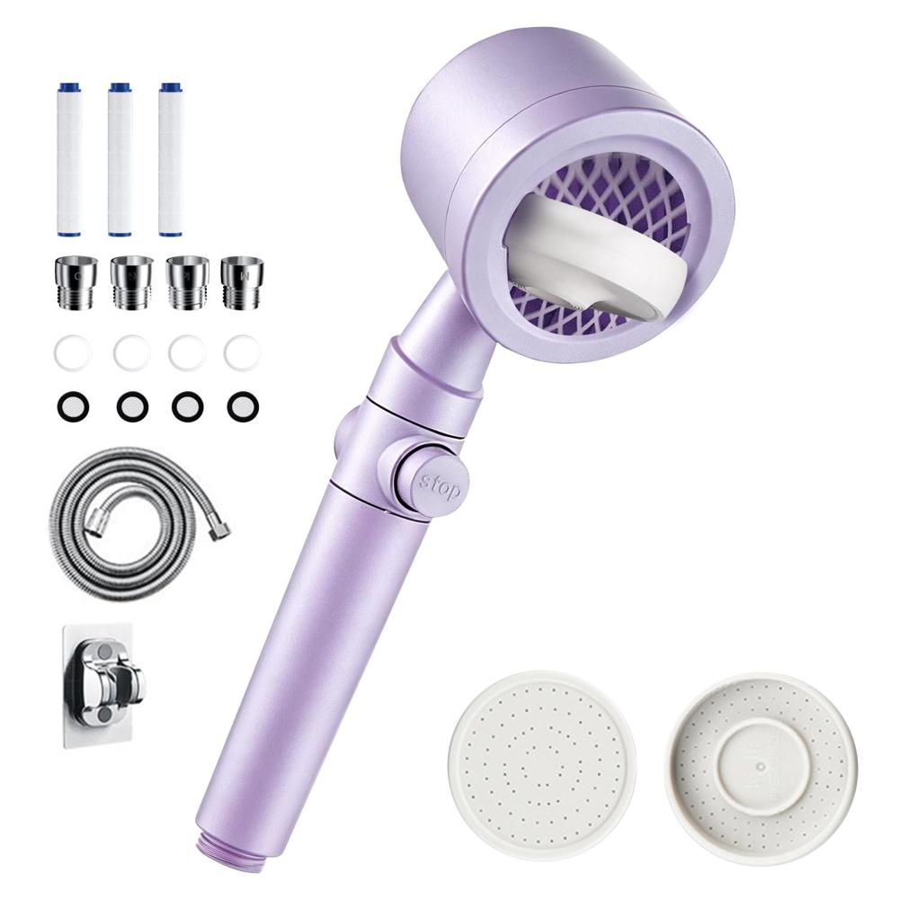 

Shower head 2 replacement panels SPA class 3D shower Equipped with chlorine removal function Boosted water saving Manual stop and 4-step mode Pore