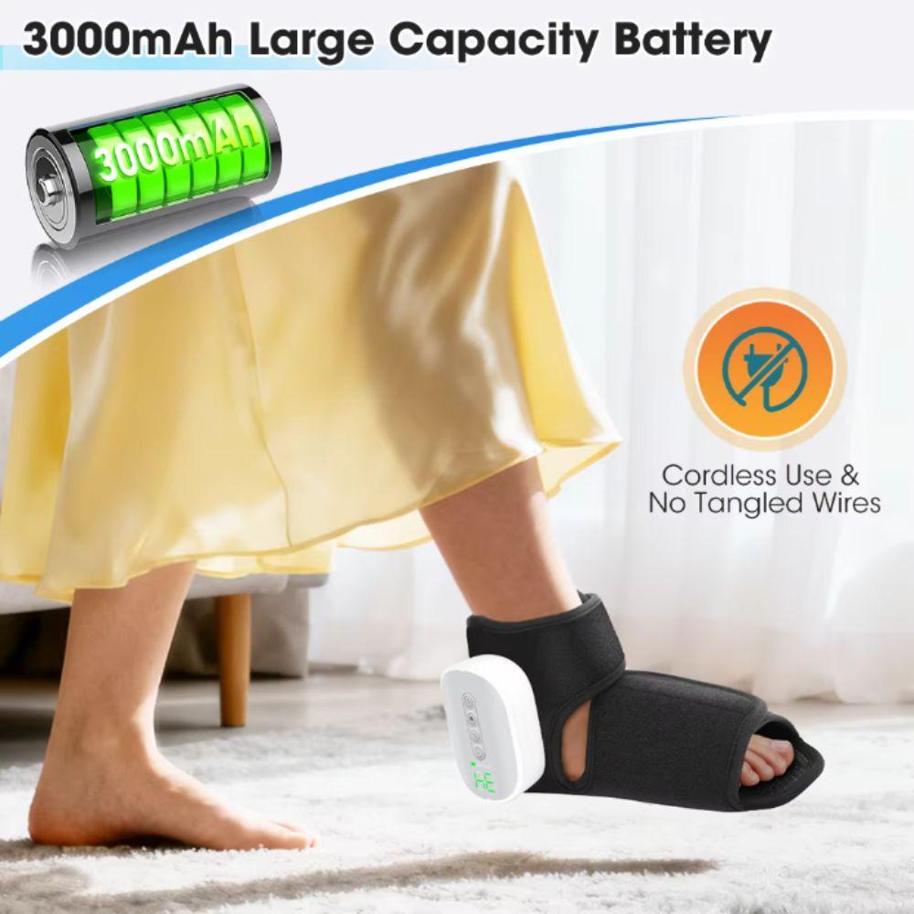 Air Bag Compression Foot Massager Heated Electric Massager Pressure Rechargeable Massager Spa