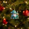Colorful Tree Hanging Ornaments 12Pcs Christmas Gnome Ornaments, 2D Flat Pendants, Acrylic Xmas Festive Home Holiday Supplies Decorations with