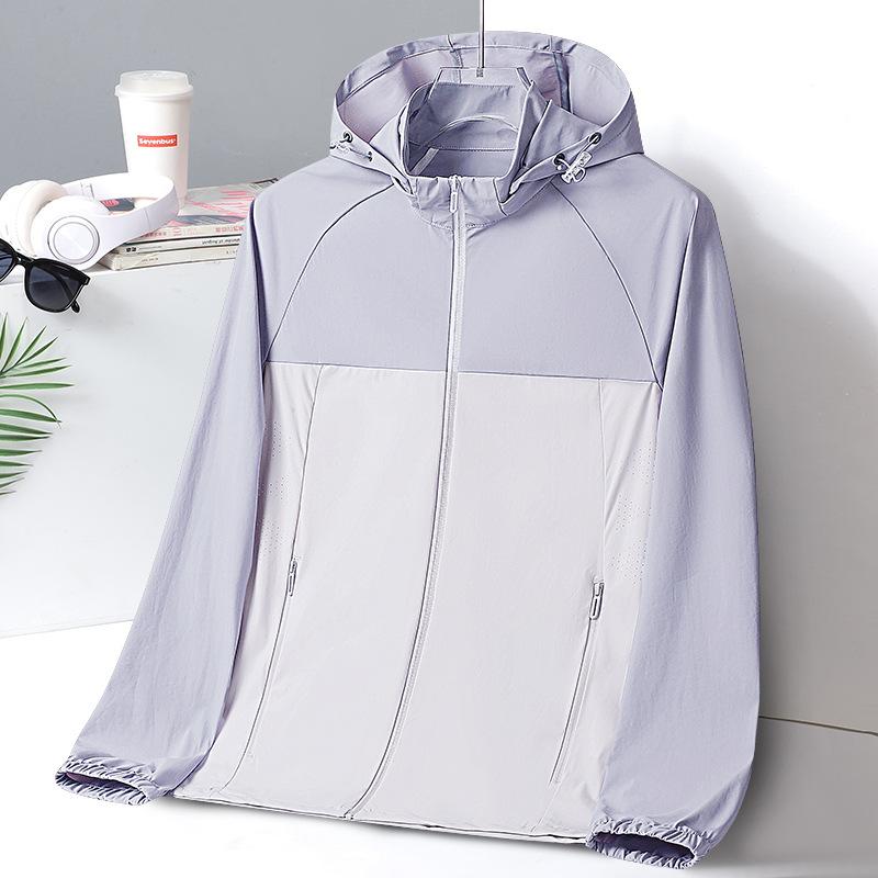 New sunscreen clothes men's and women's summer ice silk breathable UPF10 + outdoor quick-drying skin clothes jacket
