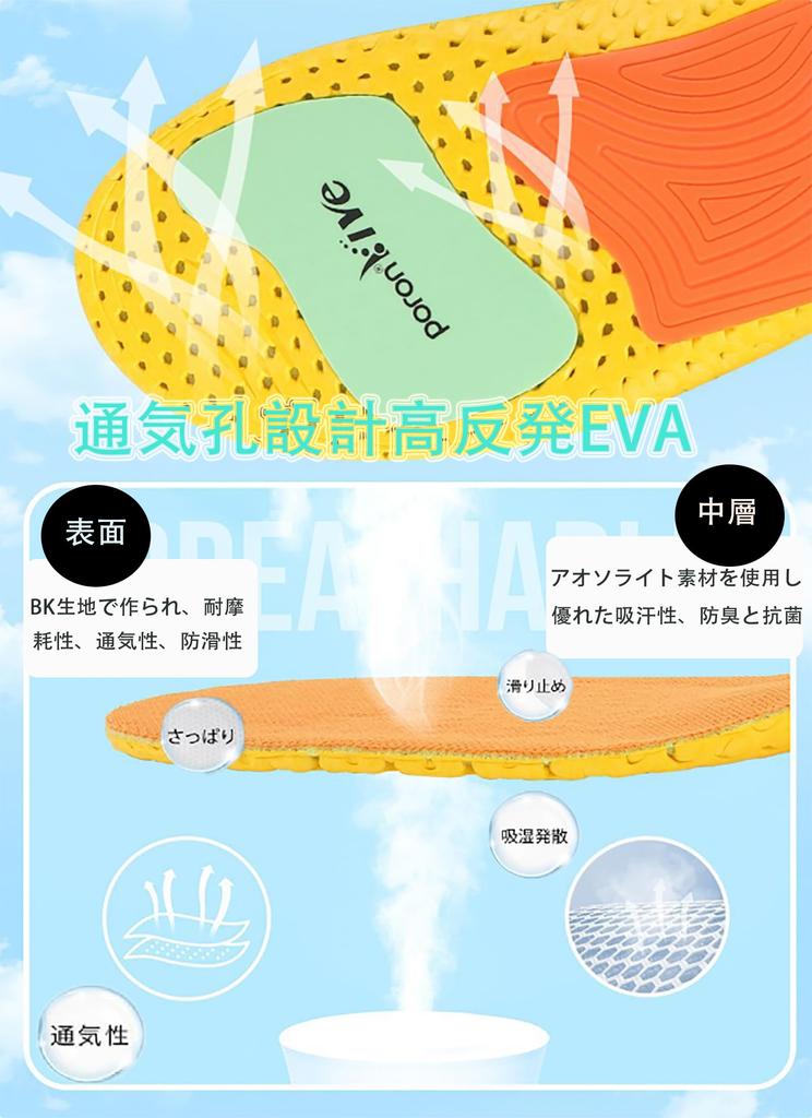 YONIKO Ideal for Standing Flat Plantar Arch Soft Cushioned Perfect for and Everyday Adjustable Unisex XS Insoles, Fatigue-Relieving, Shock-Absorbing,