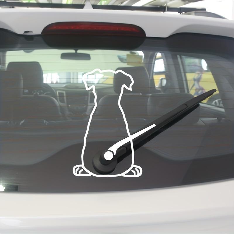 Cartoon cute wiper back cat rear windshield glass body sticker reflective sticker car sticker