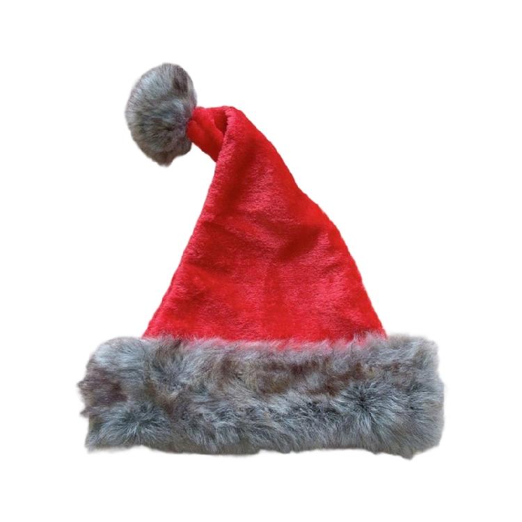 Traditional Red Santa Hats For Adult Holiday Costume Accessory Plush Christmas Hats for Festival Celebration Gathering 1