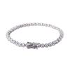 Mezmic Moissanite 3Mm Round Tennis 925 Silver Bracelet