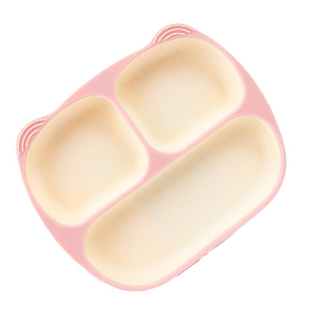 Unbreakable Divided Kids Baby Plates Practical Silicone Designed Tablewares For Easy Self Feeding And Independence
