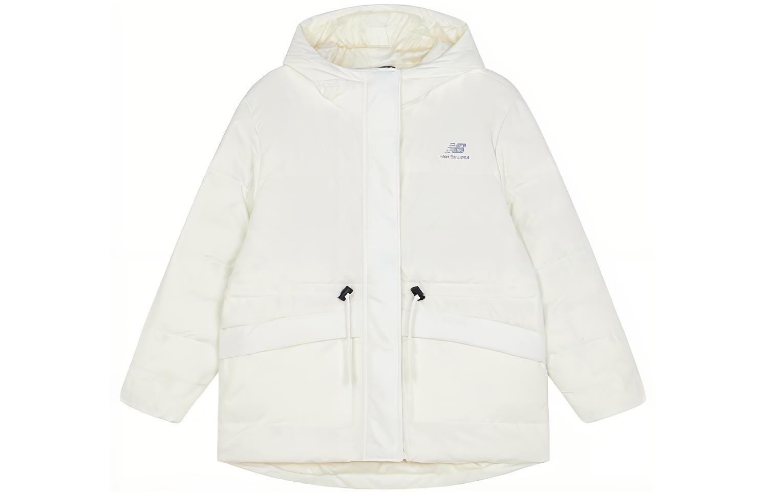 New Balance Down Jackets Women s White Hooded Moderate Other AWJ13341-SST XL