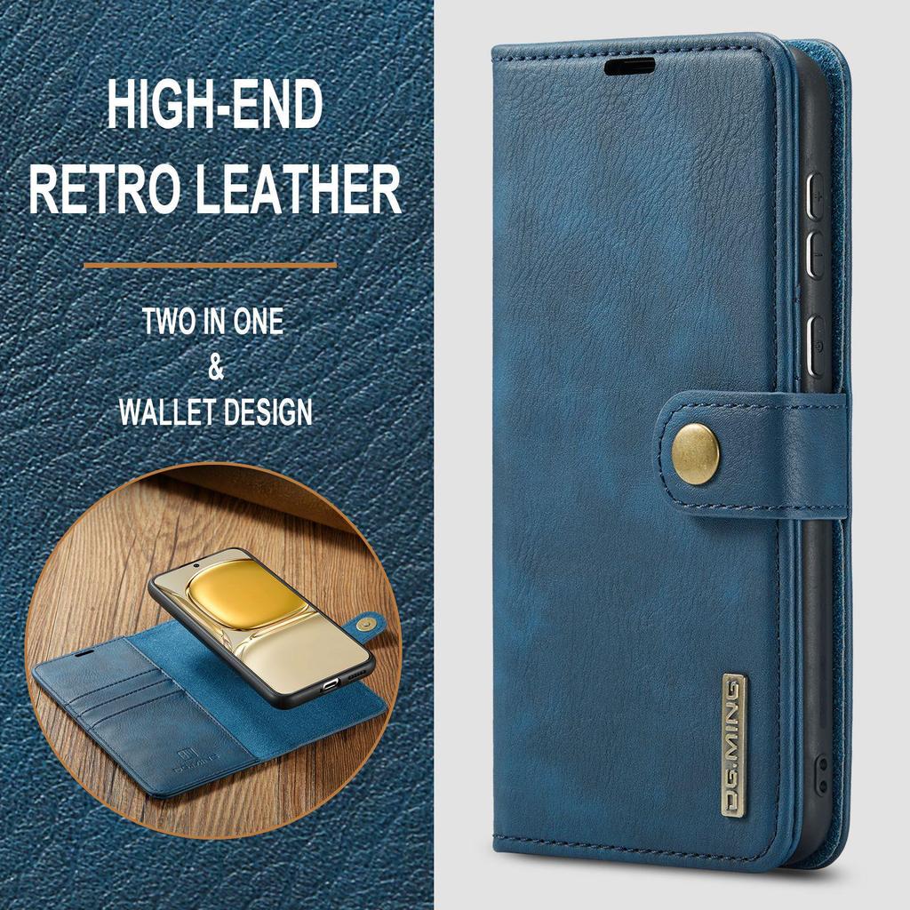 Huawei P50 Pro Magnetic Card Holder Cowhide-Feel Protective Case