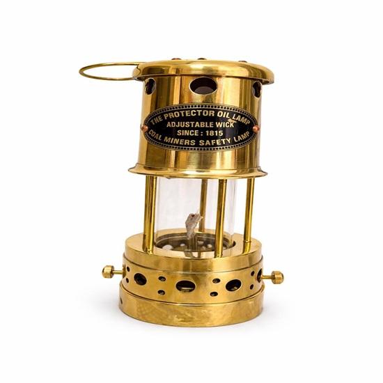Brass Protector Oil Lamp Adjustable Wick Miners Safety Lantern