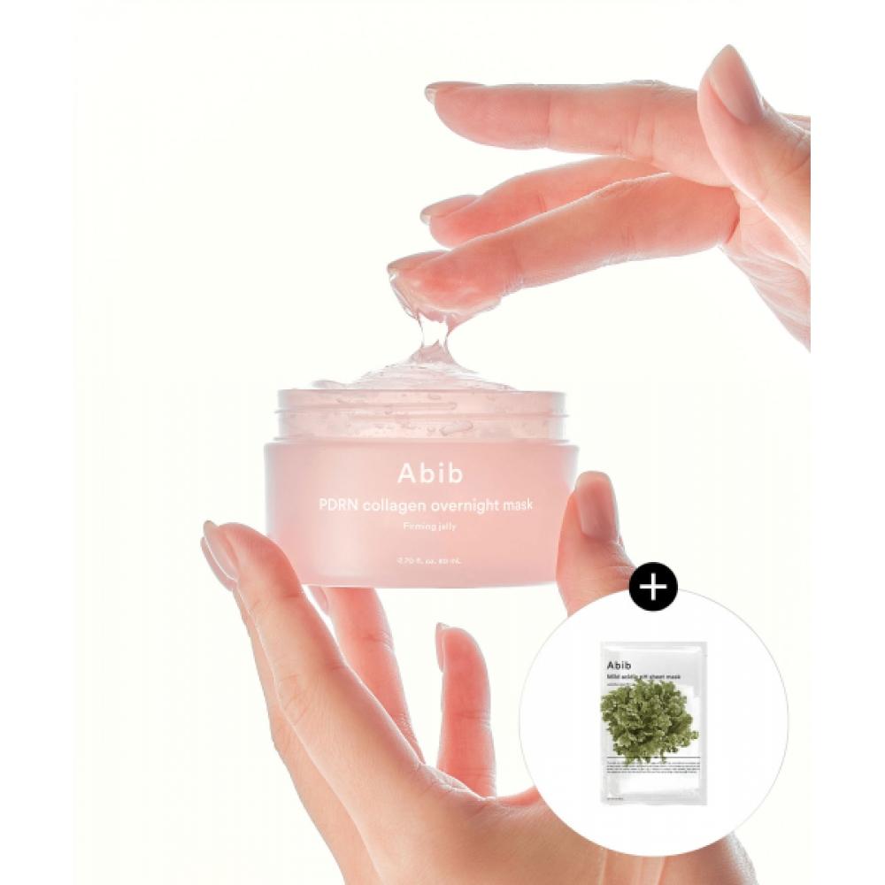 Abib Pdrn Collagen Overnight Mask Firming Jelly 80ml+ Mildly Acidic Fit Mask Pack 1ea NONE