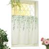 Shop Cafe Curtains for Small Heat Insulating Light 100cm Wide X 90cm Long [Cloth Nunoya] Windows, Blocking, [Green [Everleaf, Blocking], [1 Panel]]