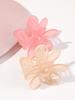 4Pcs 3Inch Pink Flower Claw Clips,Large Flower Hair Claw Clip for Women Thin Thick Curly Hair,90's Strong Hold Jaw Clip