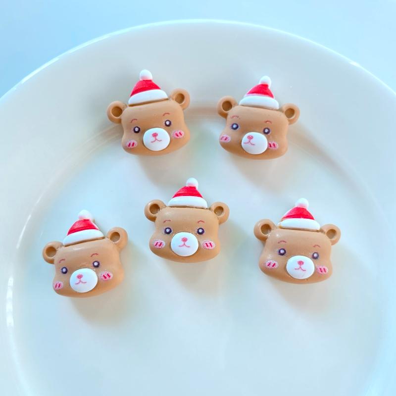 20Pcs New Cute Mini Christmas Collection Flat Back Resin Cabochons Scrapbooking DIY Jewelry Craft Decoration Accessorie