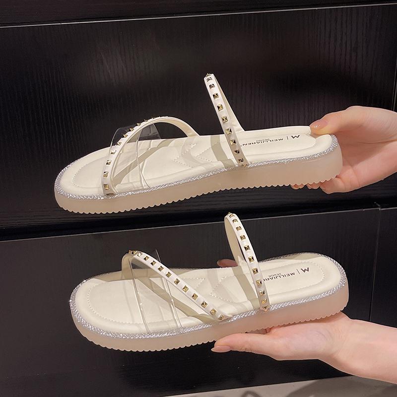 Fashion Summer Butterfly-knot Women Flats Slippers Fashion Open Toe Shoes Ladies Casual Beach Vacation Slides