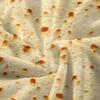 Tortilla Printed Flannel Blanket Square 2D Single-Sided Print Novelty Home Decor Living Room Throw Blanket Amusing Charming